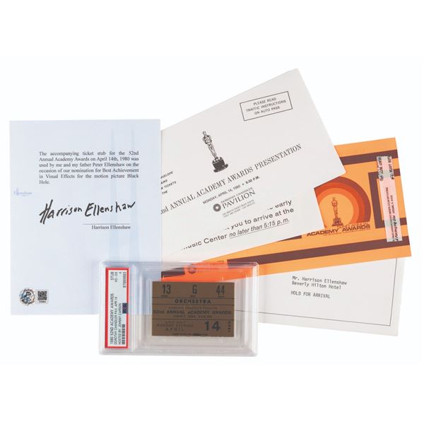 A 1980 52nd Annual Academy Awards Ticket.