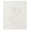 Image 1 : An Alfred Abranz Signed Sylvester & Tweety Drawing.