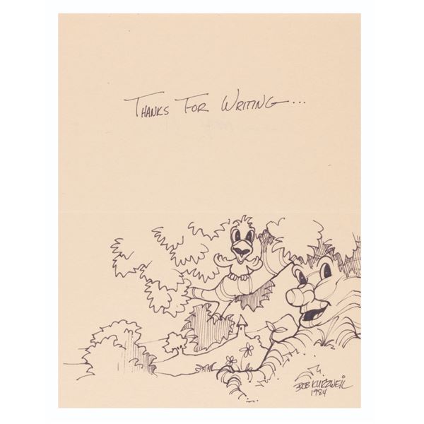 A Signed Bob Kurzweil Tree Drawing.