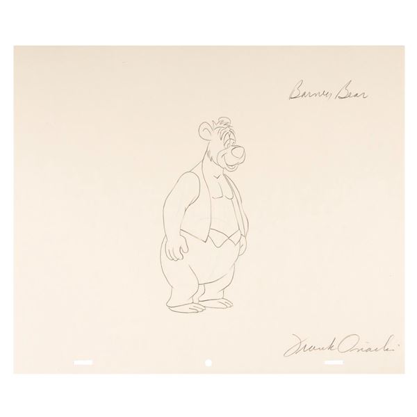 A Barney Bear Original Drawing by Frank Onaitis.