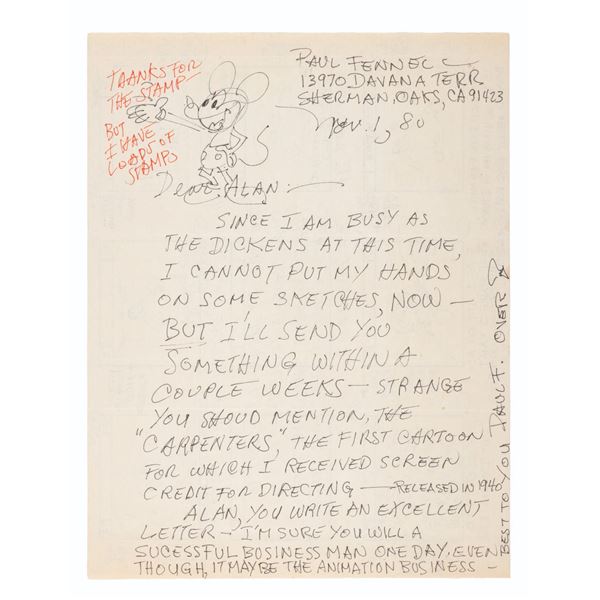 Fat Albert Storyboard & Mickey Drawing by Paul Fennell.