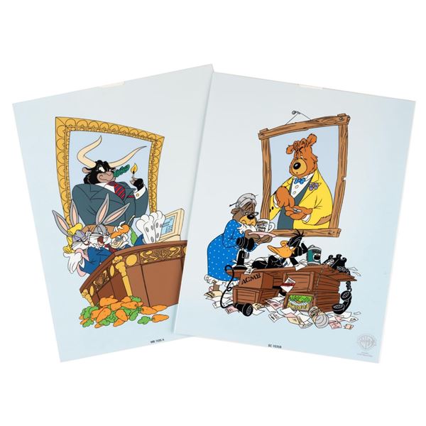 "More Bull Than the Market..."  Bugs & Daffy Sericels.