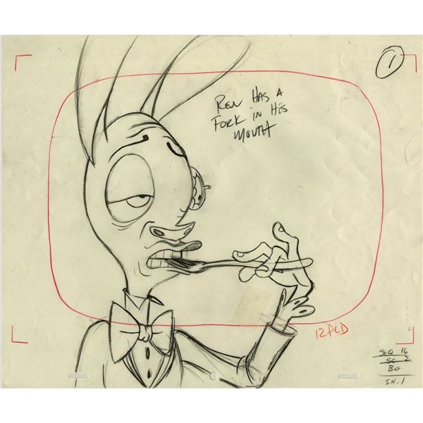 A Ren and Stimpy Onward & Upward Layout Drawing.
