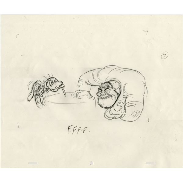 A Ren and Stimpy Fire Dogs 2 Development Drawing.
