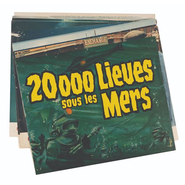 Set of 20,000 Leagues Under the Sea French Lobby Cards.