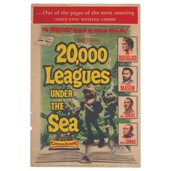 A Rare Large "20,000 Leagues Under the Sea" Poster.