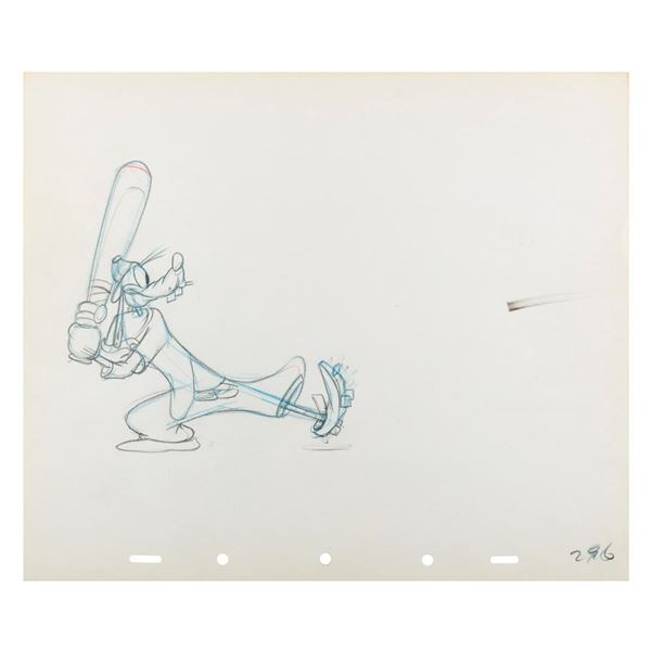 A "How To Play Baseball" Goofy Production Drawing.