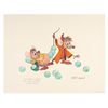 Image 1 : A Marc Davis Signed Print of Jaq & Gus from Cinderella.