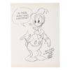 Image 1 : A Donald Duck Drawing Signed by Chase Craig.