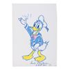 Image 1 : A Donald Duck Drawing Signed by Andy Engman.