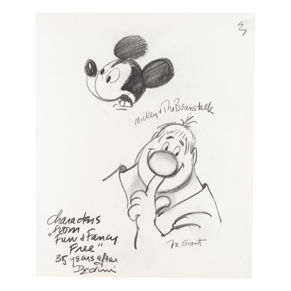 A "Fun and Fancy Free" Drawing Signed by Eldon Dedini.