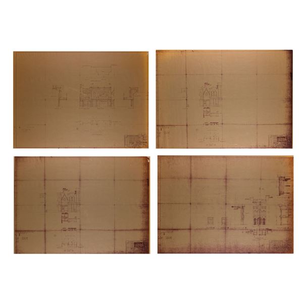 14 Construction Brownlines for Disneyland Main Street.