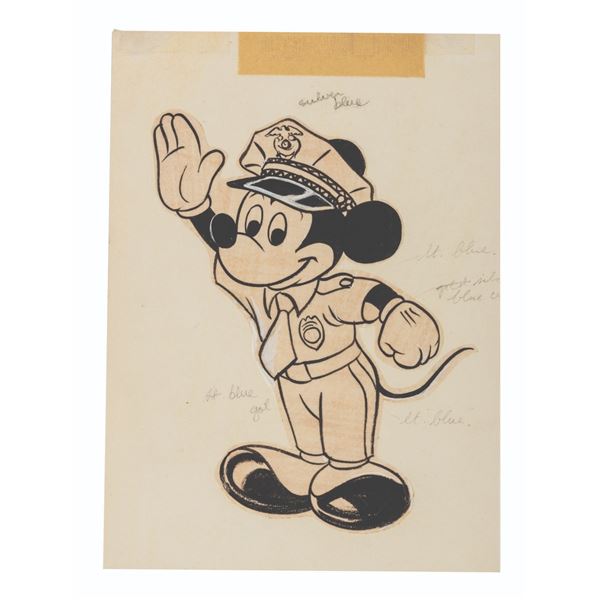 Disneyland Security Guard Mickey Mouse Concept Art.