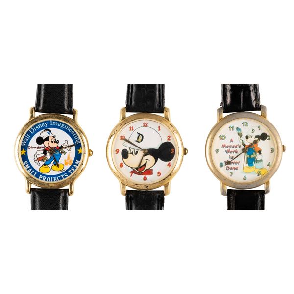 A Trio of Cast Member Mickey Mouse Watches.