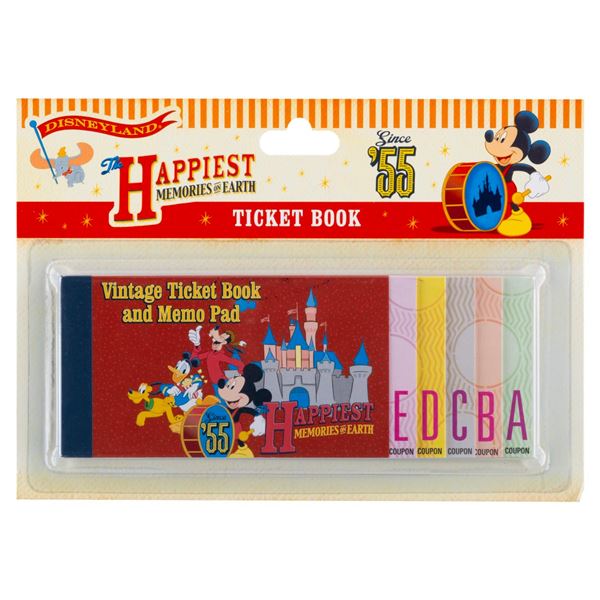 A Disneyland Vintage Ticket Book and Memo Pad.