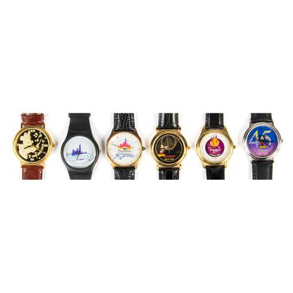 A Collection of Six Disneyland Watches.