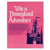 Image 1 : A Win a Disneyland Adventure Contest Poster.