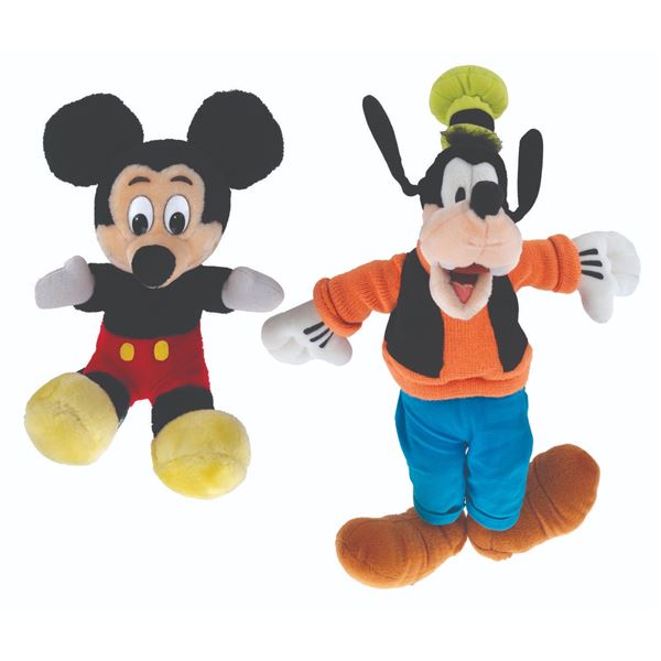 A Pair of Goofy and Mickey Plush Dolls.