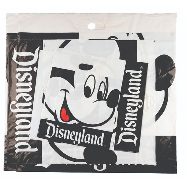 A Set of 1990s Disneyland Plastic Shopping Bags.