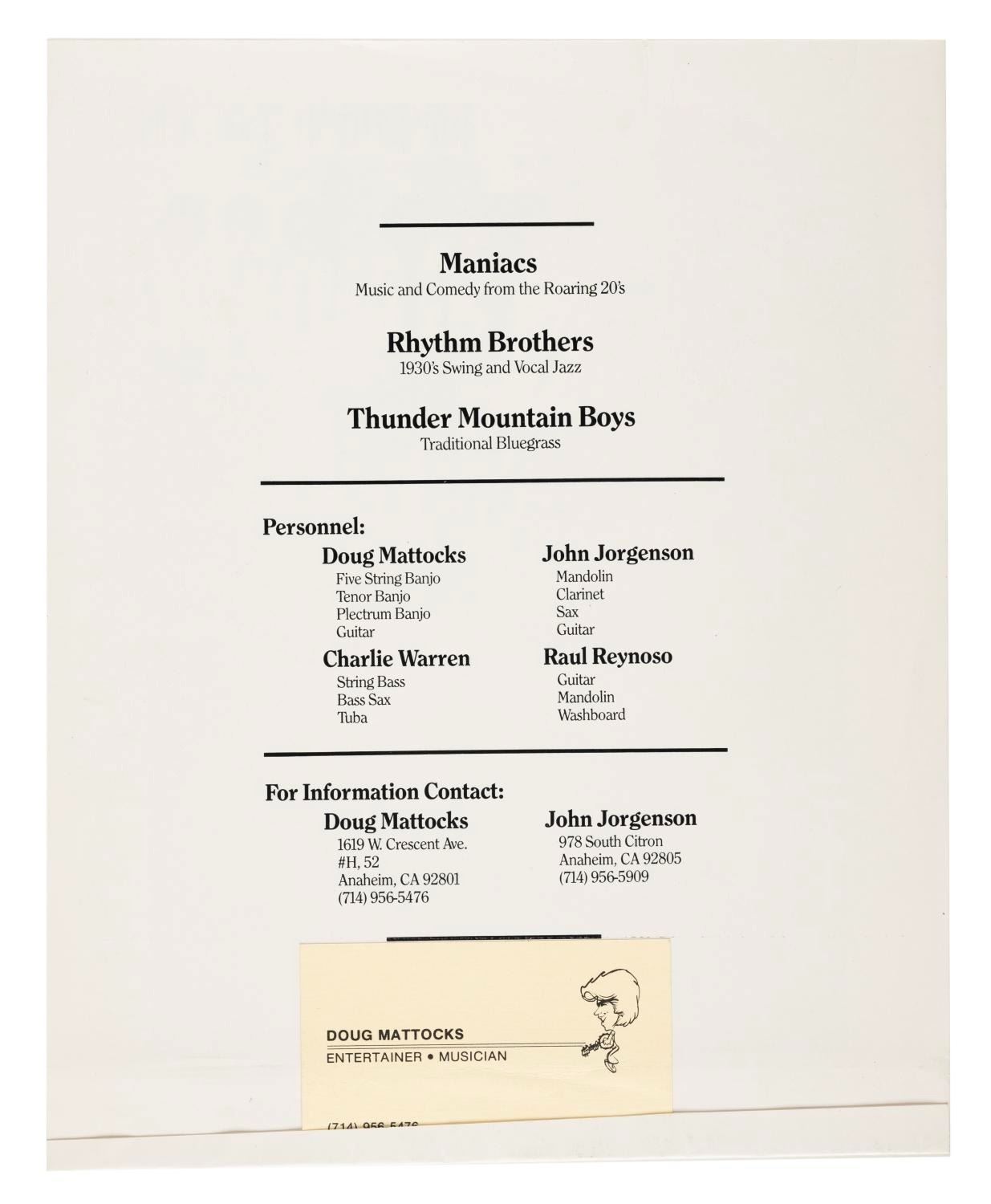 A MultiSigned Disneyland Bands Print.