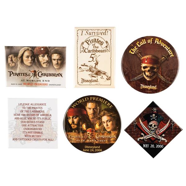 A Collection of Pirates of the Caribbean Event Buttons.