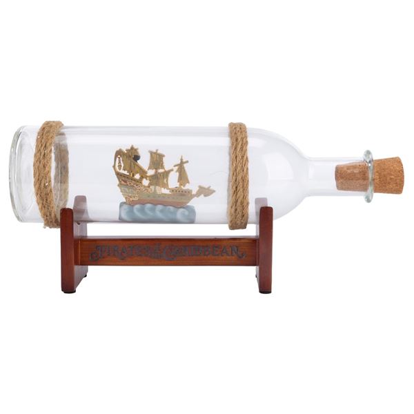 A Pirates of the Caribbean Ship Pin in Bottle.