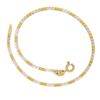 Image 3 : Unoaerre Italian 14k TT Gold 6.75 1.8mm Textured Flat Link Stackable Bracelet