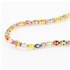 Image 2 : 81.38 ctw Multicolor Sapphire and 3.63 ctw Diamond 14K Yellow Gold Necklace