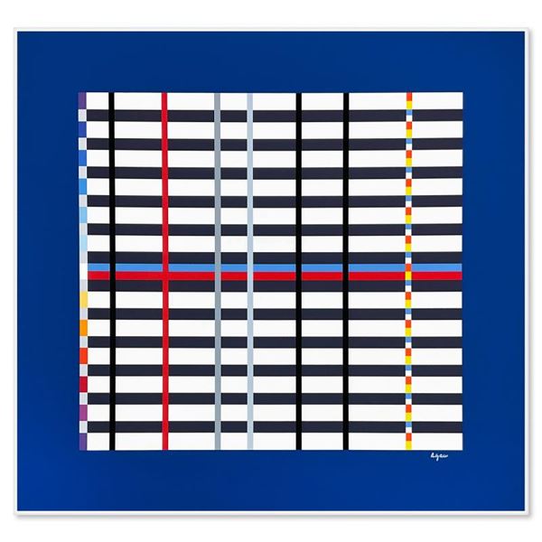 Hommage du Mondrian (Dark Blue) by Agam, Yaacov