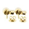 Image 5 : 14k Yellow Gold 7.9mm FINE Pearl w/ 0.54 ctw Princess Diamond Drop Stud Earrings