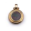 Image 1 : Heavy 18K Yellow Gold Pendant With Rubies & Imperial Roman Copper Coin