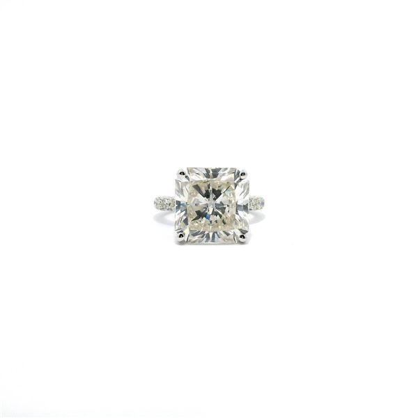 9.37 ct. EGL USA Diamond Wedding Engagement Ring - 18KT White Gold