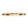 Image 3 : 14k Gold 6.75 8.0 ctw Square Step Cut Garnet Channel Set Polished Link Bracelet