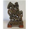 Image 1 : Carved Wooden Horse w/ Rider & Maker's Mark 12" x 3" x 19"H