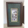 Image 2 : Qty 2 Framed Art w/ Maker's Mark, Matted 11" x 20" (each)