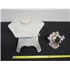 Image 12 : Stone 3-Section Pagoda Decorative Lantern 14"L x 23"H & Tree w/ Stone Leaves