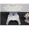 Image 16 : Stone 3-Section Pagoda Decorative Lantern 14"L x 23"H & Tree w/ Stone Leaves