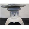 Image 5 : Stone 3-Section Pagoda Decorative Lantern 14"L x 23"H & Tree w/ Stone Leaves