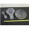Image 17 : Qty 2 Glass Vases and Glass Bowl on Stand, Misc Sizes