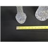 Image 18 : Qty 2 Glass Vases and Glass Bowl on Stand, Misc Sizes