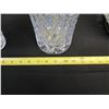 Image 19 : Qty 2 Glass Vases and Glass Bowl on Stand, Misc Sizes