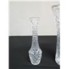 Image 2 : Qty 2 Glass Vases and Glass Bowl on Stand, Misc Sizes