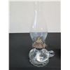 Image 2 : Qty 2 Vintage Glass Oil Lamps, Misc Sizes