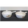 Image 1 : Qty 2 Le Persil & La Sauge Corningware Pots w/ Lids 6" Dia w/ Handle