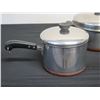 Image 4 : Metal Revere Ware Copper Clad Sauce Pot, Stock Pot & Bowl, Misc Sizes