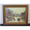 Image 1 : Framed Original Painting, Water Scene, Signed by Artist Prayat Timpawan, 30" x 24"
