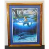 Image 1 : Mermaid & Dolphin Print by Wyland 1994, Framed & Matted