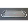 Image 1 : Glass Serving Tray w/ Handles & Pinwheel Design 20" x 13"