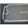 Image 3 : Glass Serving Tray w/ Handles & Pinwheel Design 20" x 13"