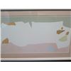 Image 4 : Pegge Hopper Print, Reclining Woman in White, Framed & Matted 41" x 25" (frame damaged)